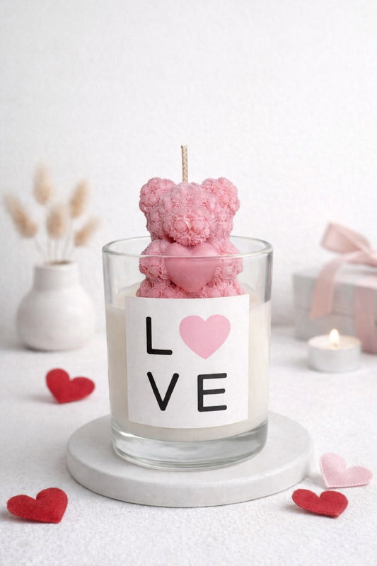 Beary Cute Valentine’s Scented Soy Wax Candle