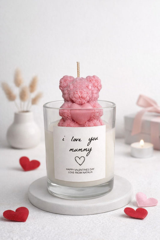Beary Cute Valentine’s Scented Soy Wax Candle