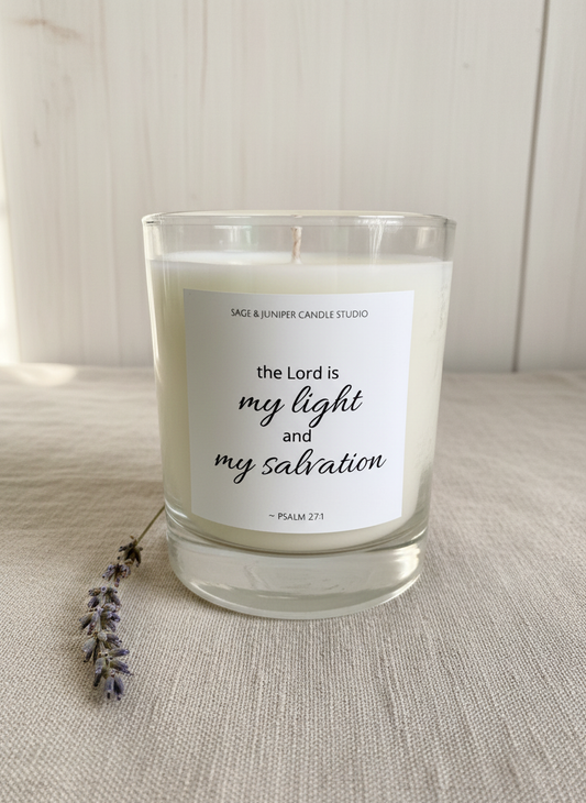 Candle listing photo with different flower