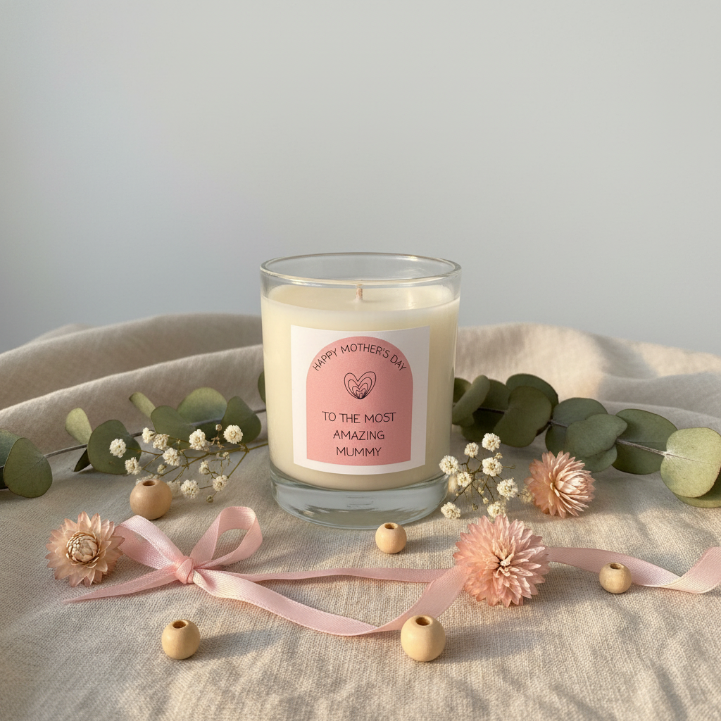 Cute Mother's Day Candle Product Photo