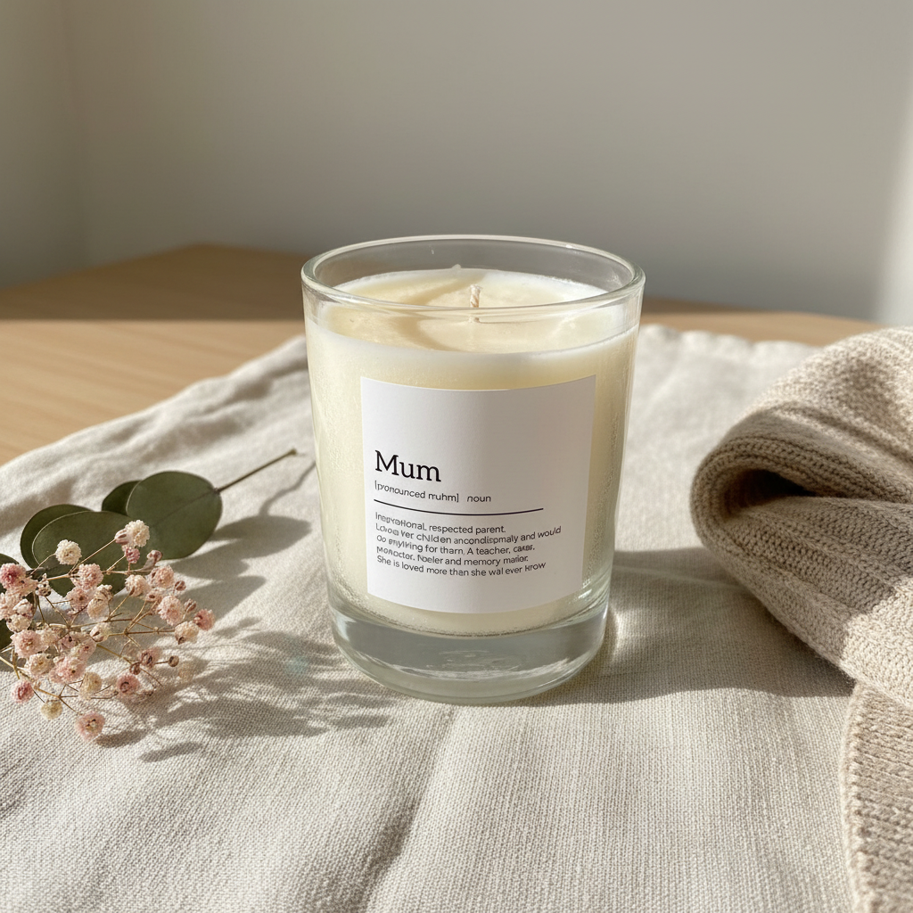 Mother's Day Candle Close-up