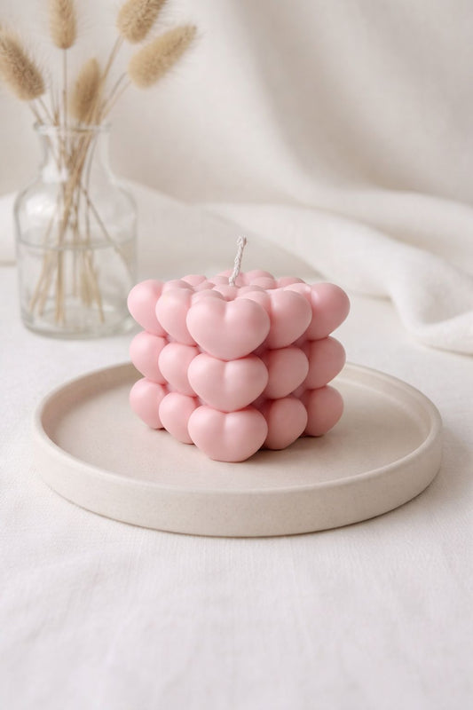 Heart Bubble Candle